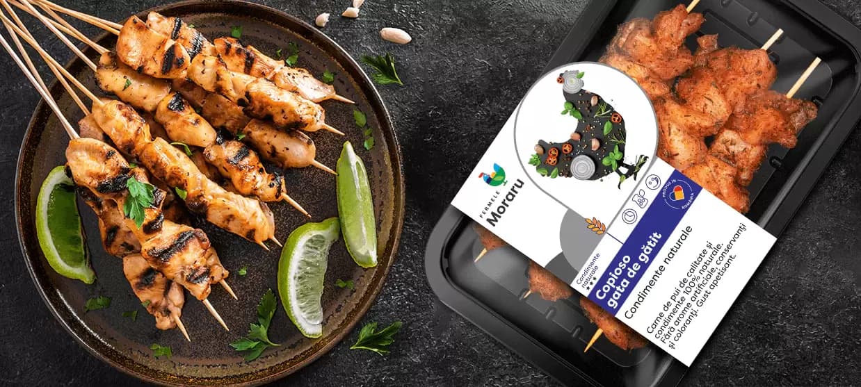 Frigărui de pui marinate