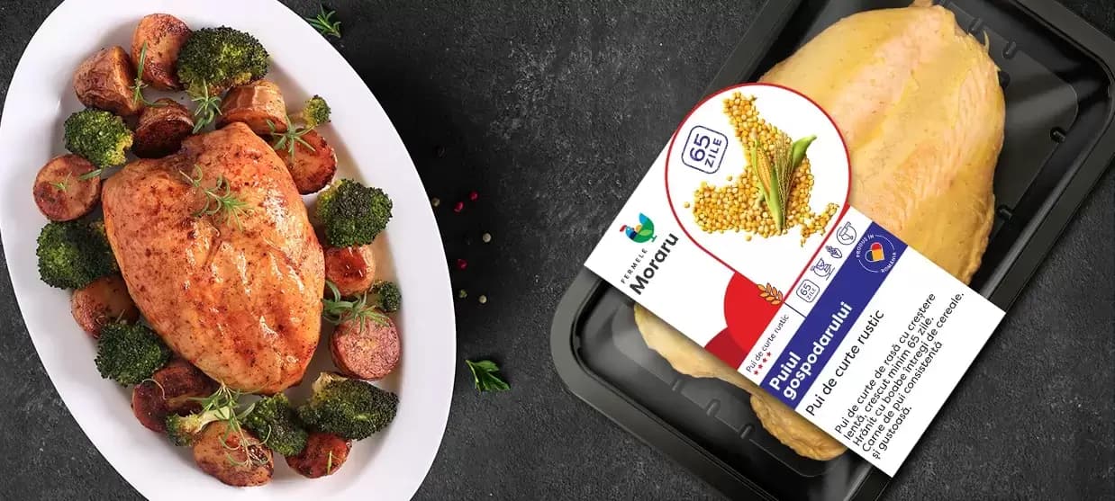 Piept de pui cu os
